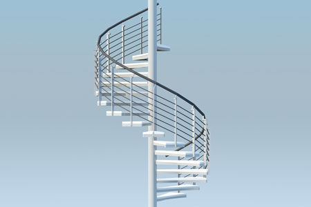 spiral metal staircase